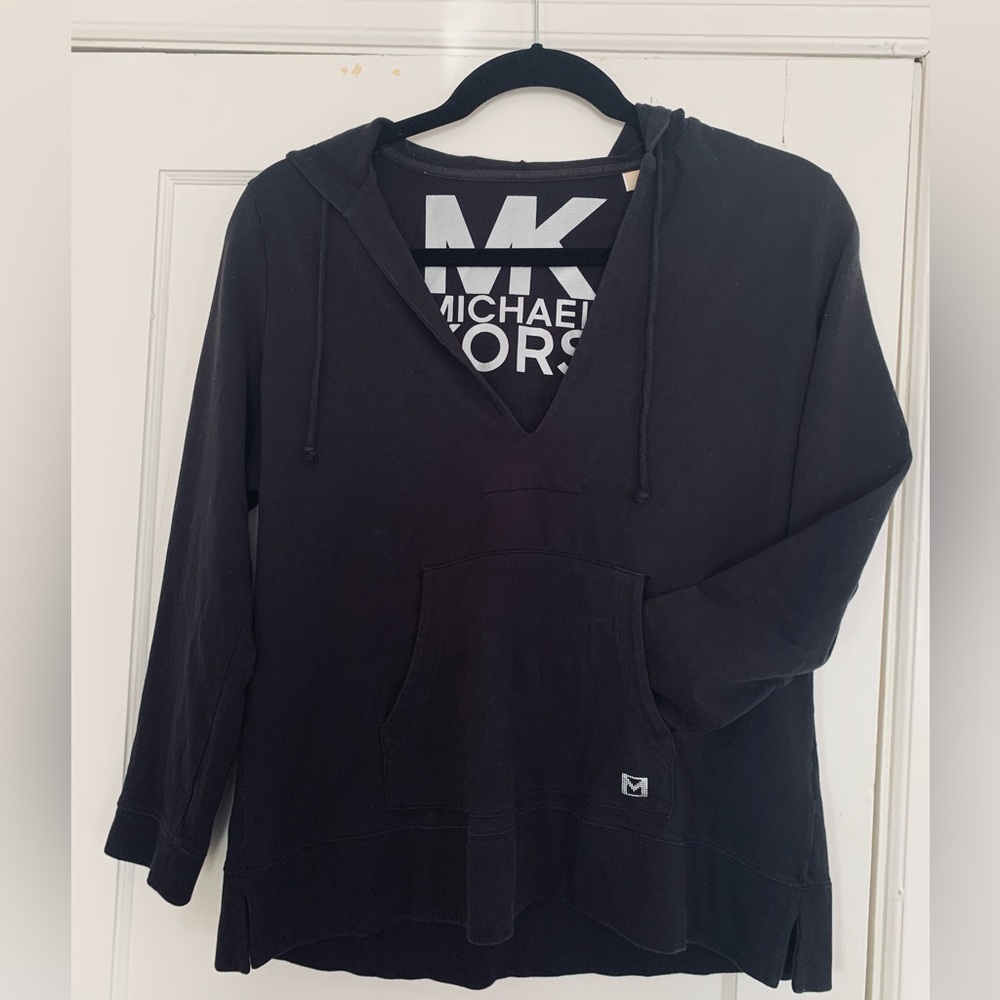 Michael Kors Black Cotton Pullover Hoodie